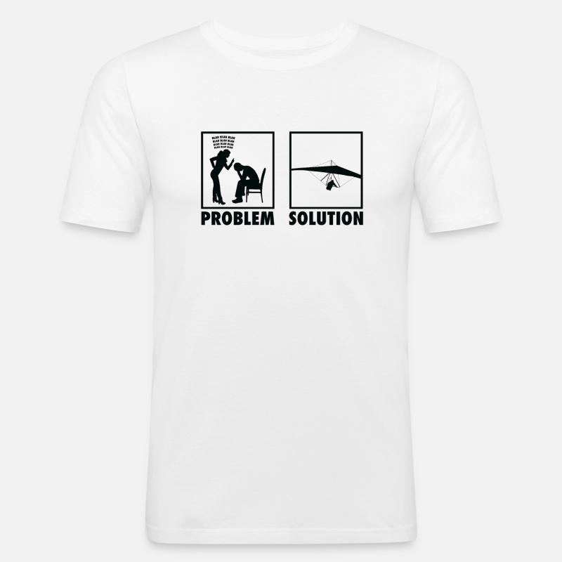 Paragliding Paragliders Statement Problem - Men's Slim Fit T-Shirt - white