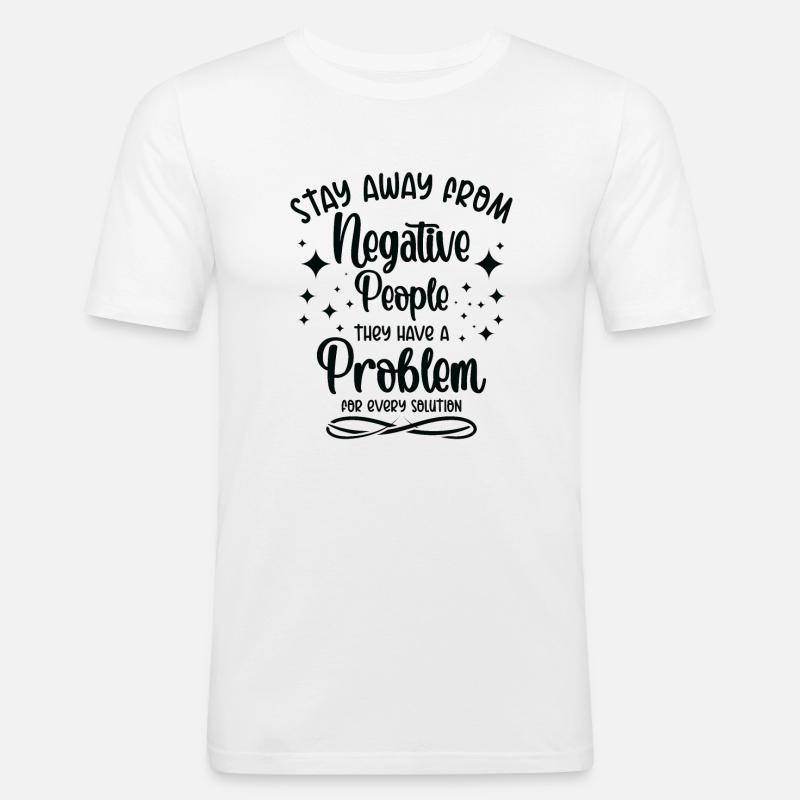 Problem Solution Critical Thinkers Positive - Men's Slim Fit T-Shirt - white
