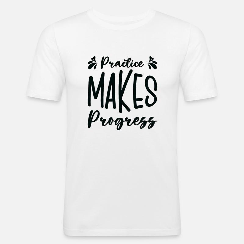 Studentenausbildung Studienfortschritt - Männer Slim Fit T-Shirt - Weiß