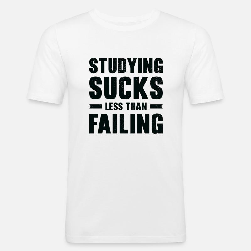 Studera studentinlärning Pedagogisk undervisning - Slim Fit T-shirt herr - vit