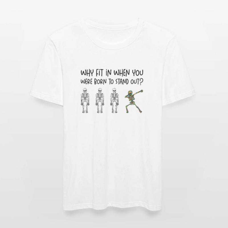 Lo scheletro colorato supporta il dabbing Maglietta aderente da uomo