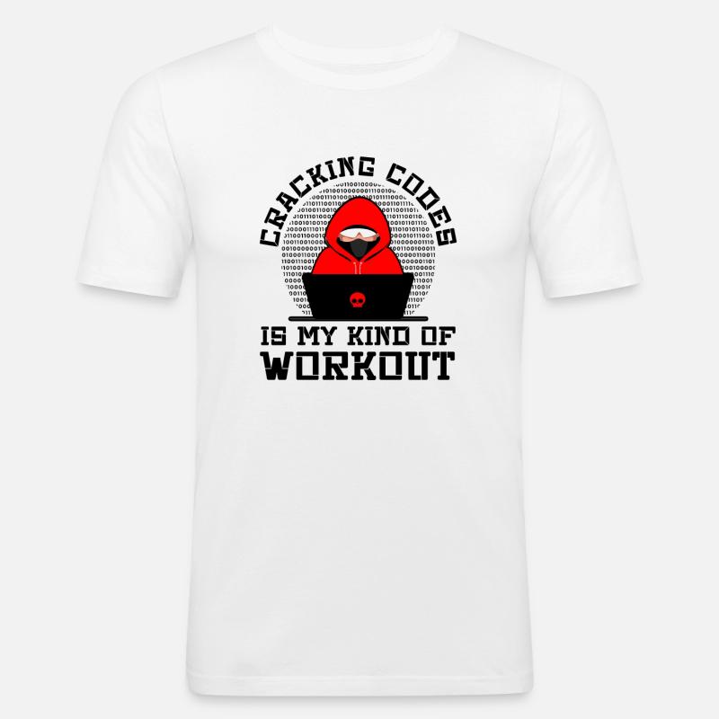 Cybersecurity Professional Hacker Cracking Codes - Männer Slim Fit T-Shirt - Weiß