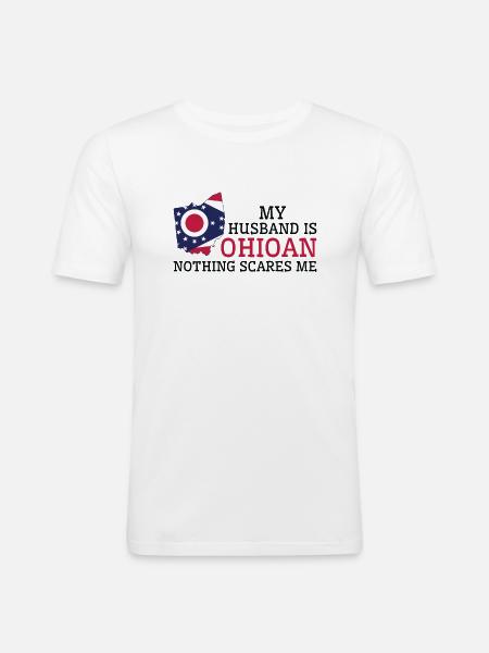 Intet skræmmer mig Ohioan Mand Ohio - Herre Slim Fit T-Shirt - hvid