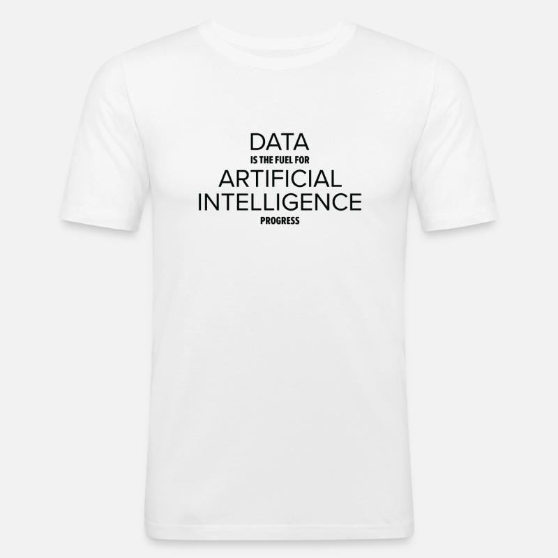 Artificial Intelligence Progress Machine Learning - Men's Slim Fit T-Shirt - white