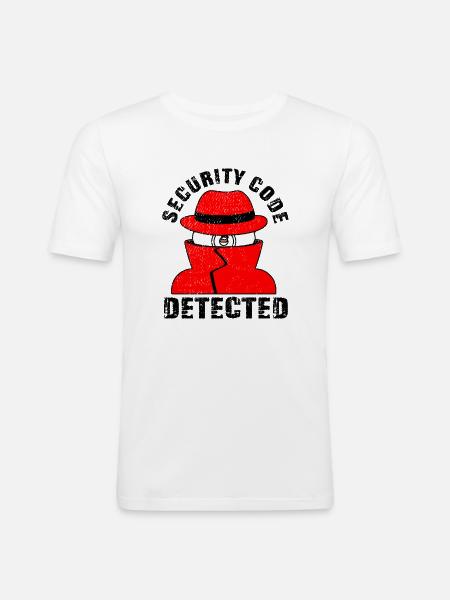 Netzwerk und Computersicherheit - Männer Slim Fit T-Shirt - Weiß