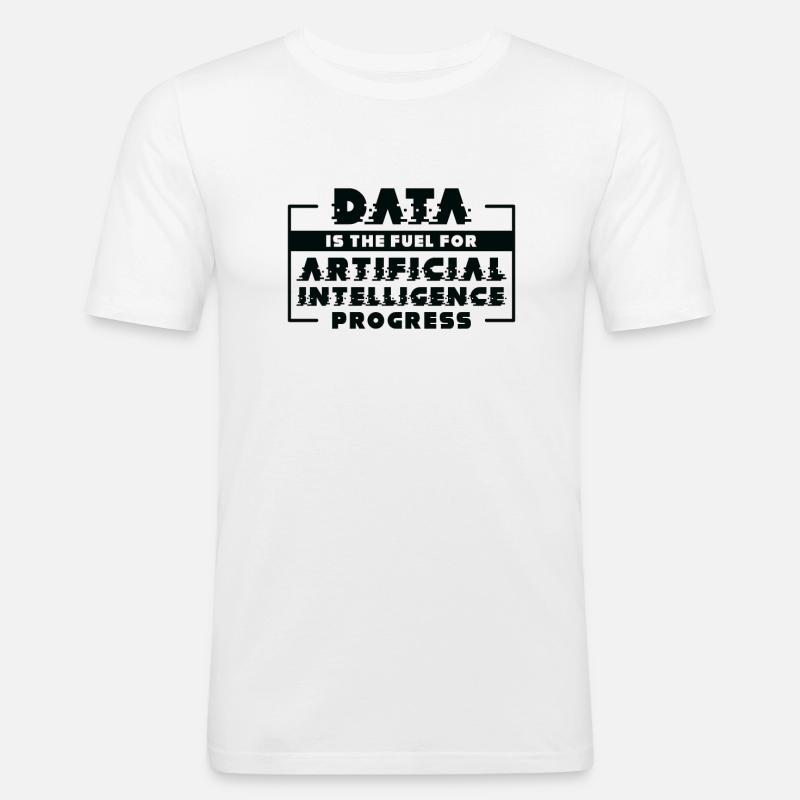 Artificial Intelligence Progress Machine Learning - Men's Slim Fit T-Shirt - white