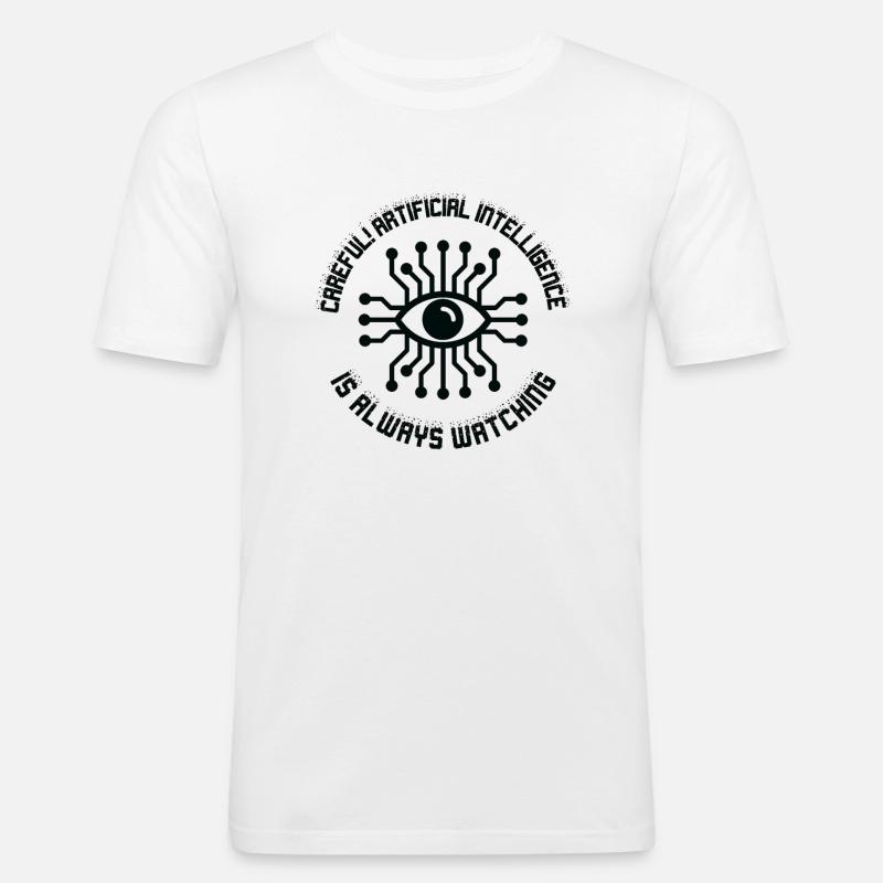 Programmation d’intelligence artificielle - T-shirt près du corps Homme - blanc