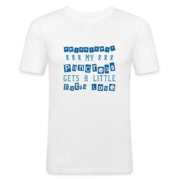 Pancréas diabétique - T-shirt près du corps Homme - blanc - Devant - Nik (191cm)