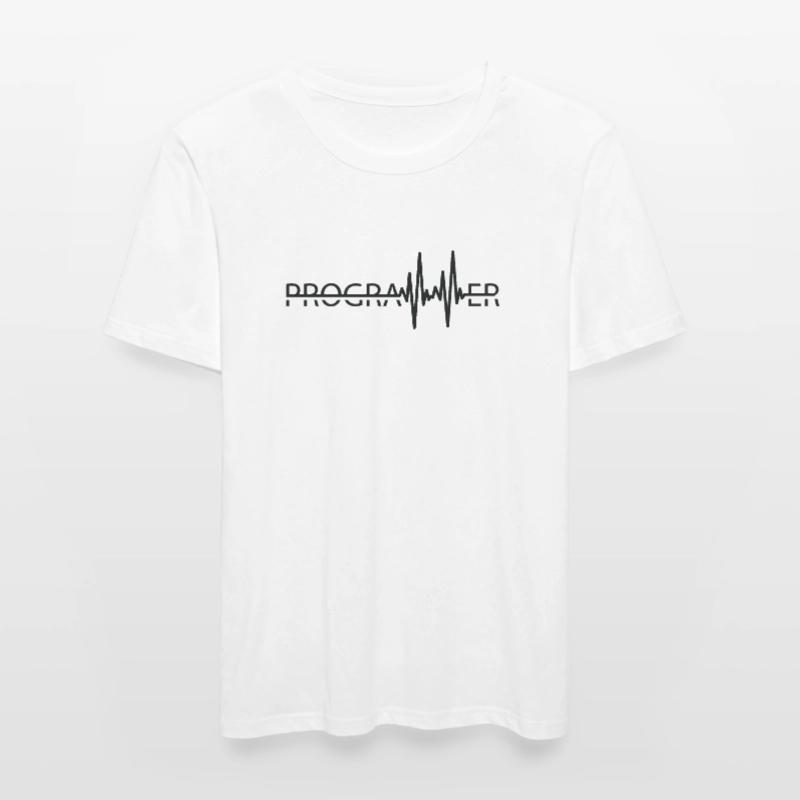Programmierer Heartbeat Programmierung Coder Männer Slim Fit T-Shirt