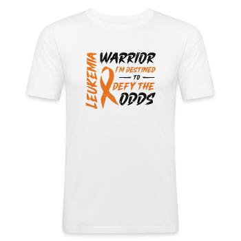Leukämie-Aufklärungswoche Leukämie-Schleife - Männer Slim Fit T-Shirt - Weiß - Vorne - Nik (191cm)