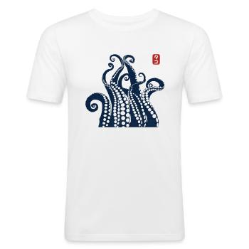 Octopus tentacles - Men's Slim Fit T-Shirt - white - Front - Nik (191cm)