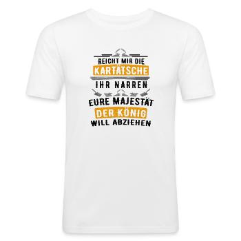 Reicht mir die Der König will Estrichleger Putzer - Männer Slim Fit T-Shirt - Weiß - Vorne - Nik (191cm)