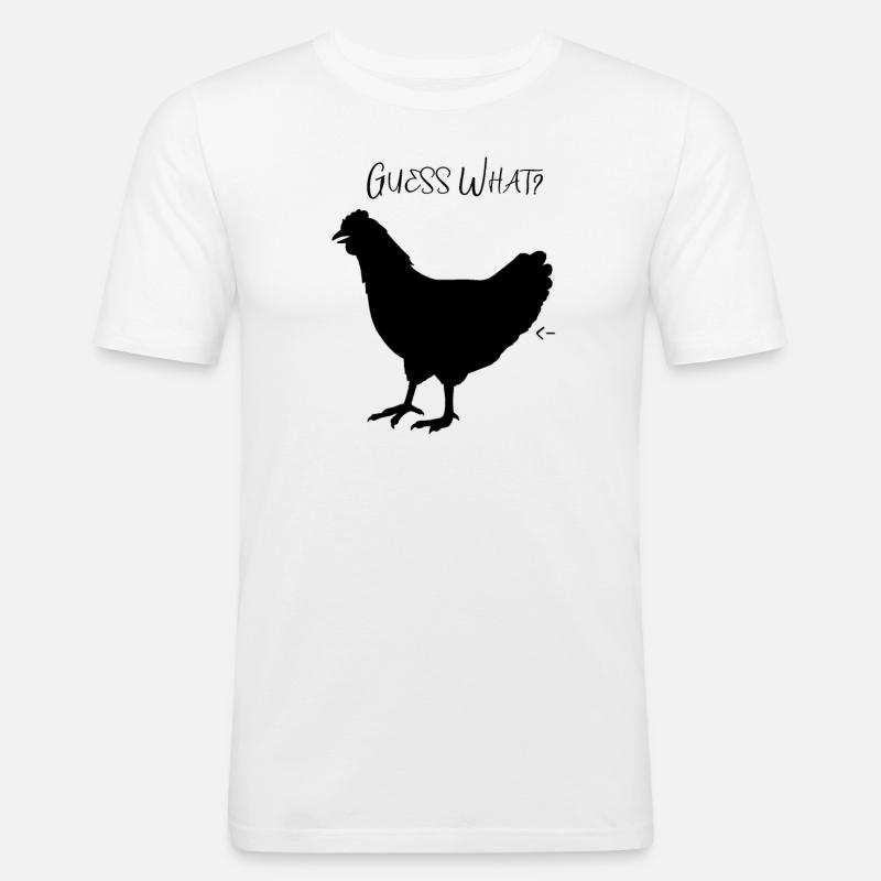 Devine quoi? Cul de poulet - T-shirt près du corps Homme - blanc