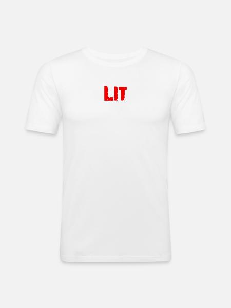 lit great nice super good - Men's Slim Fit T-Shirt - white
