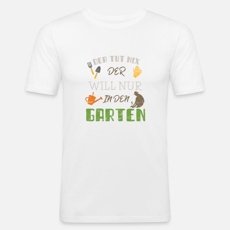 Gärtner - Männer Slim Fit T-Shirt - Weiß