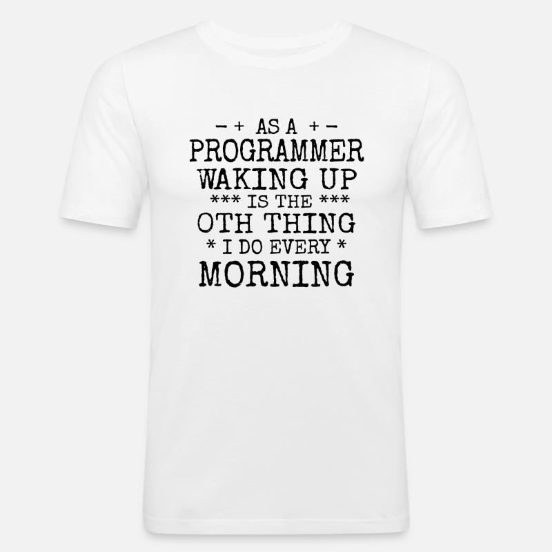 Software Ingenieur Informatiker Programmierer - Männer Slim Fit T-Shirt - Weiß