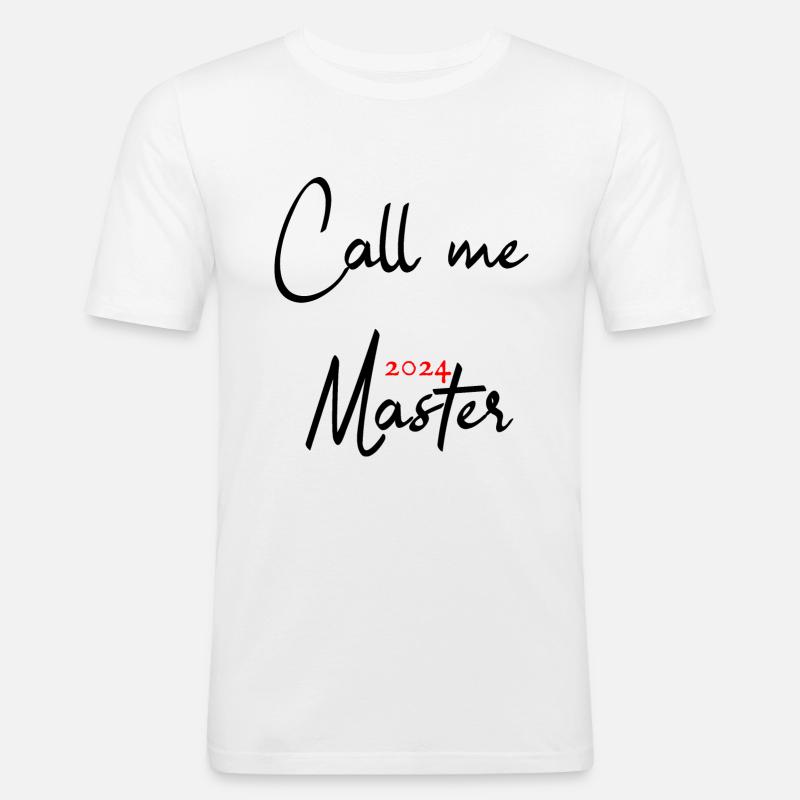 Master 2024 Masterabschluss Sponsion Absolvent - Männer Slim Fit T-Shirt - Weiß