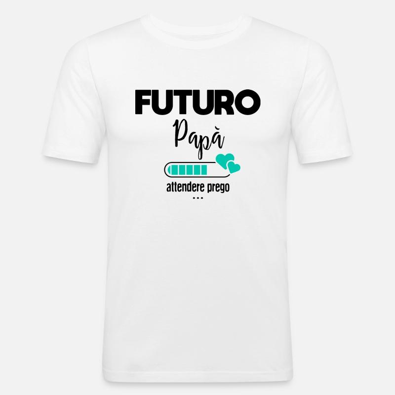 Futuro papa - Maglietta aderente da uomo - bianco