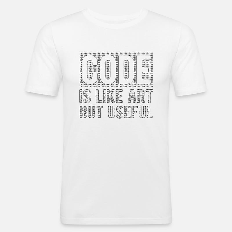 Software Ingenieur Informatiker Programmierer - Männer Slim Fit T-Shirt - Weiß