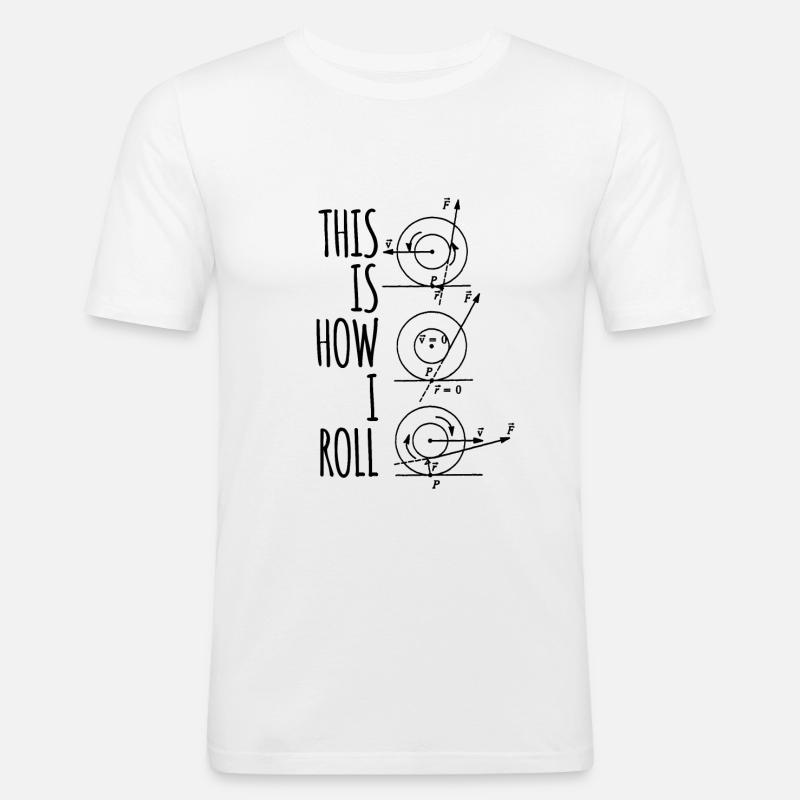 Nerd nerd fisica - Maglietta aderente da uomo - bianco