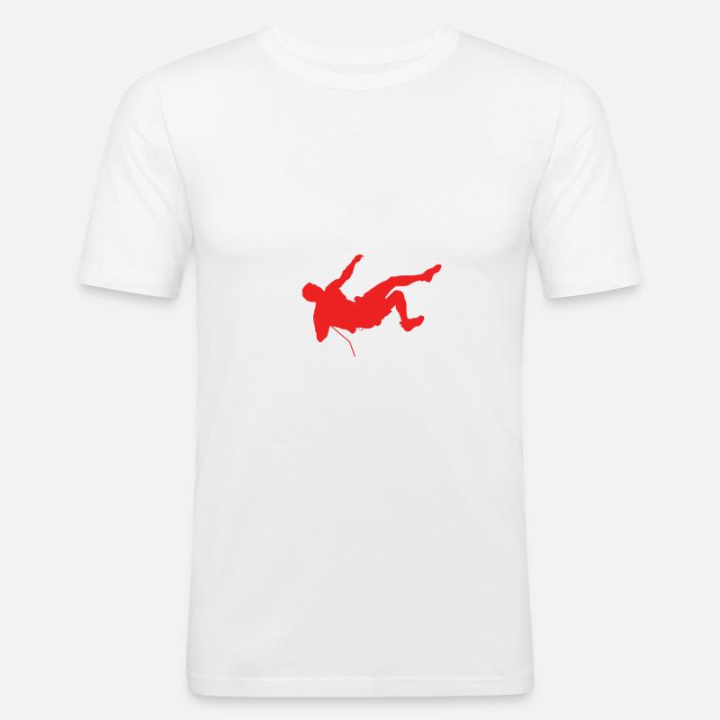Klettern Bouldern - Männer Slim Fit T-Shirt - Weiß