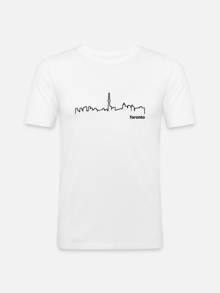 Toronto - Men's Slim Fit T-Shirt - white