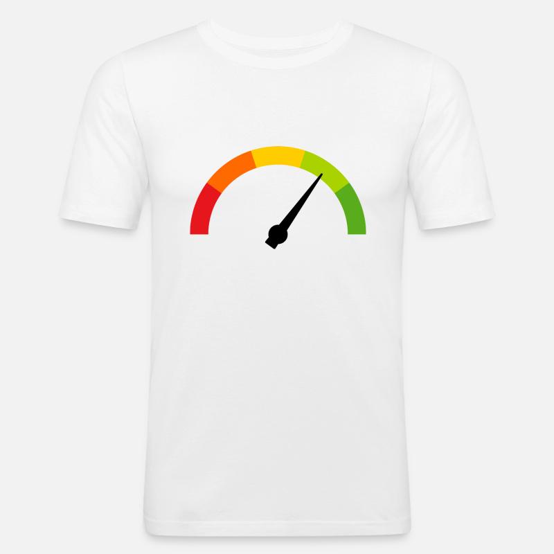 Anzeige oder Tacho - Männer Slim Fit T-Shirt - Weiß