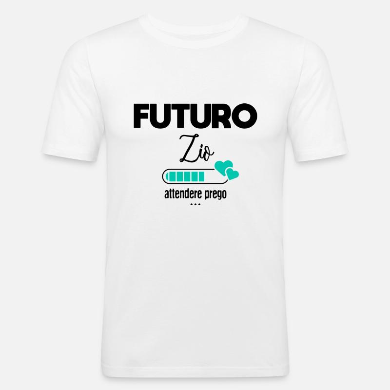 Futuro zio - Maglietta aderente da uomo - bianco