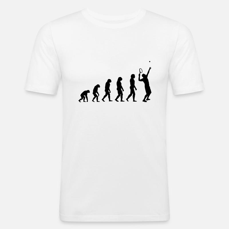 Evolution Tennis - Maglietta aderente da uomo - bianco