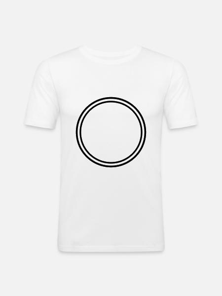 Circle symbol - Men's Slim Fit T-Shirt - white
