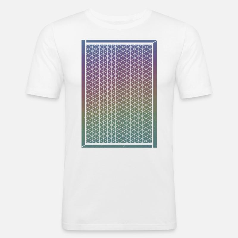 Regenbogenmuster - Männer Slim Fit T-Shirt - Weiß