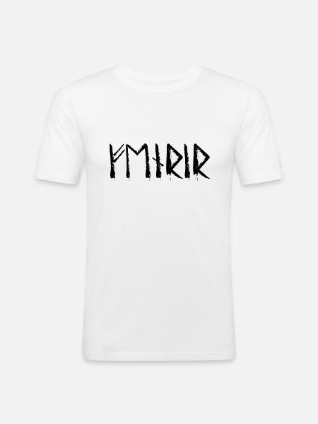 Fenrir Runensprache - Männer Slim Fit T-Shirt - Weiß