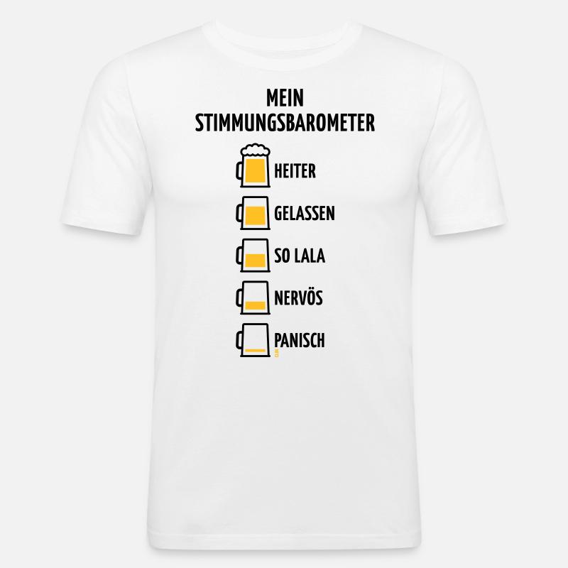 Mein Stimmungsbarometer (Bier / V1 / POS) - Männer Slim Fit T-Shirt - Weiß
