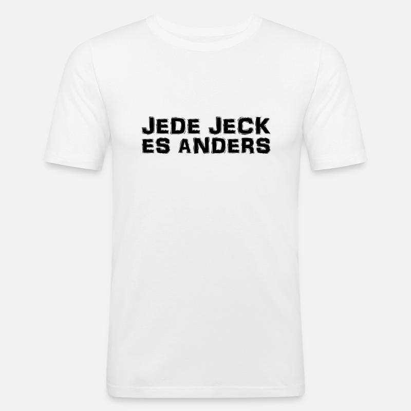 Kölsch - Dialekt - Spruch - Männer Slim Fit T-Shirt - Weiß