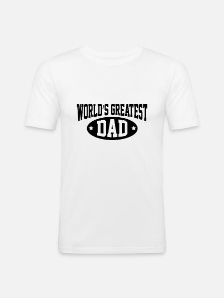 World's Greatest Dad - Men's Slim Fit T-Shirt - white