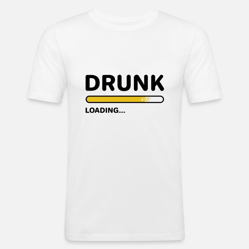 Drunk Loading - Men's Slim Fit T-Shirt - white