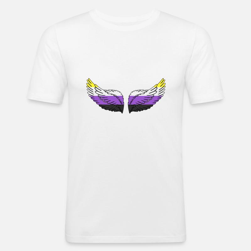 Wing Nonbinary Non-Binary Gender Nonbinary - Men's Slim Fit T-Shirt - white