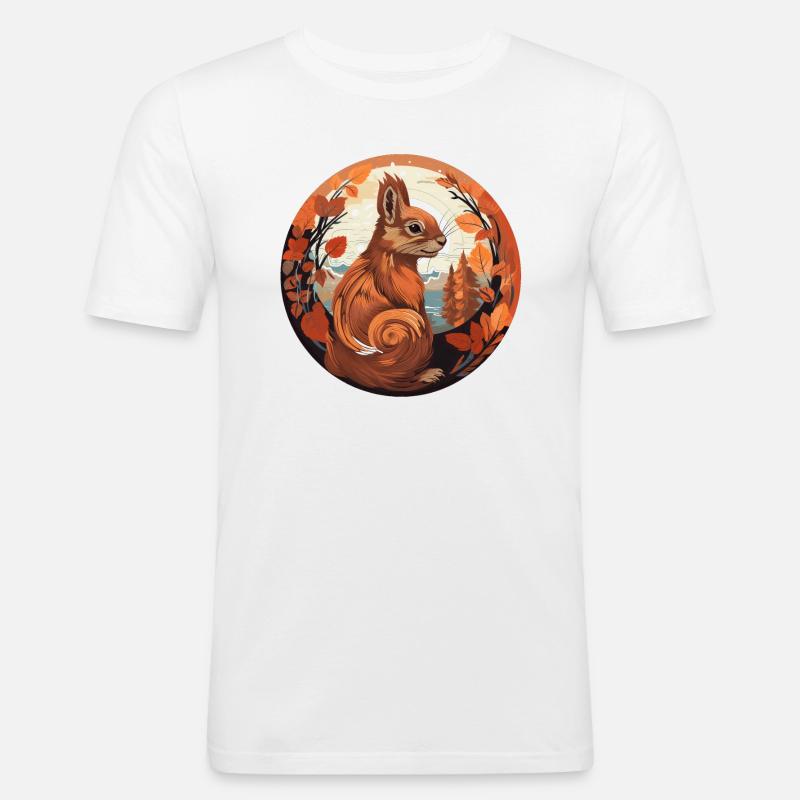 Eichhörnchen - Männer Slim Fit T-Shirt - Weiß