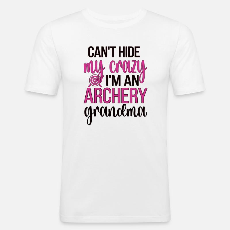 Bogenschießen-Großmutter Von Bogenschützen Oma - Männer Slim Fit T-Shirt - Weiß