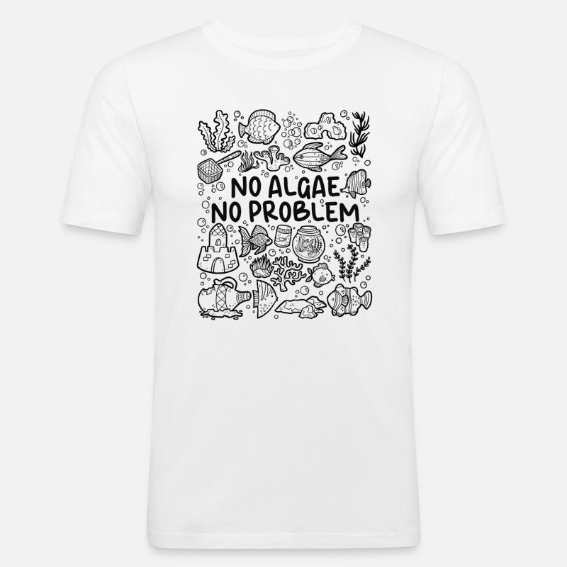 No algae, no problem – aquarium - Men's Slim Fit T-Shirt - white