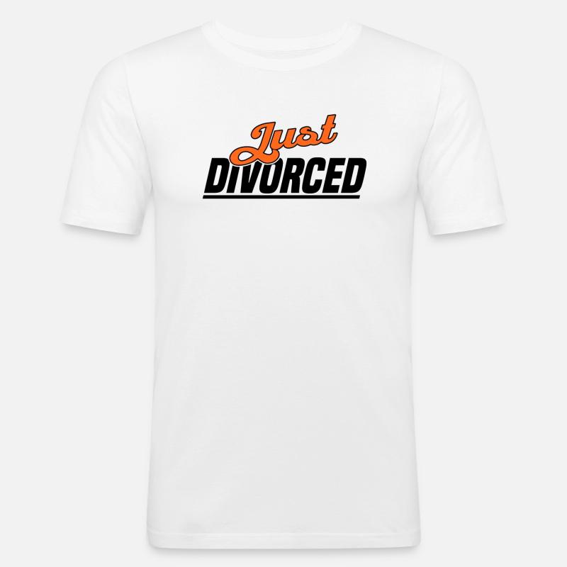 Scheidung Trennung Ehe Ex Scheidungsparty - Männer Slim Fit T-Shirt - Weiß