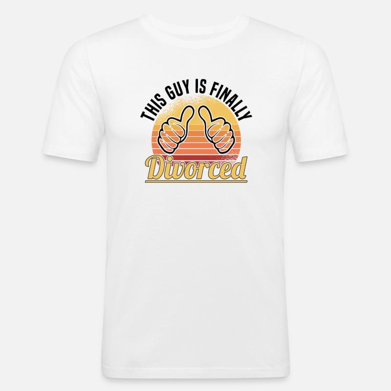 Scheidung Trennung Ehe Ex Scheidungsparty - Männer Slim Fit T-Shirt - Weiß