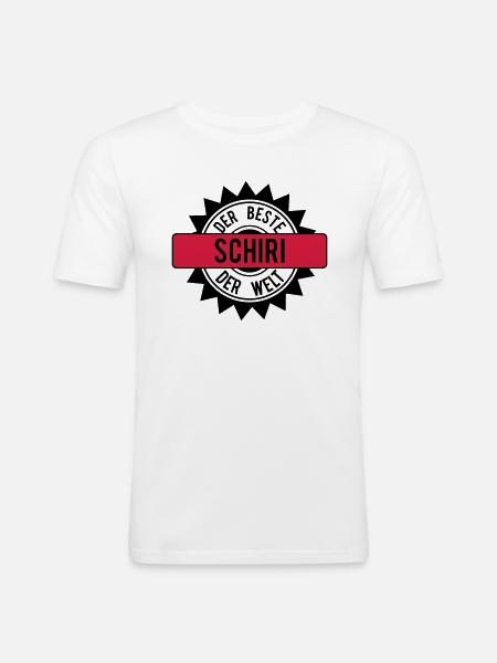 der beste schiri 2c - Männer Slim Fit T-Shirt - Weiß