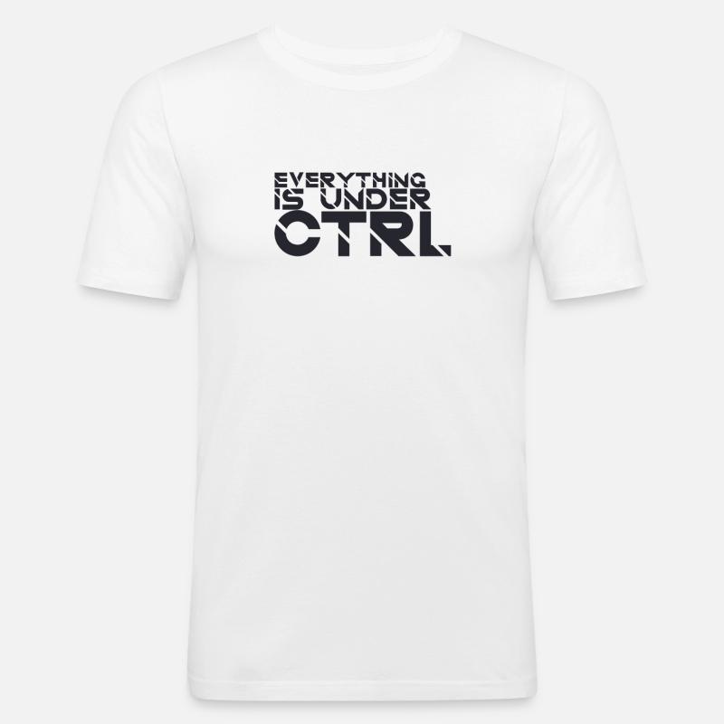 "Everything Ctrl | Informatik" - Männer Slim Fit T-Shirt - Weiß