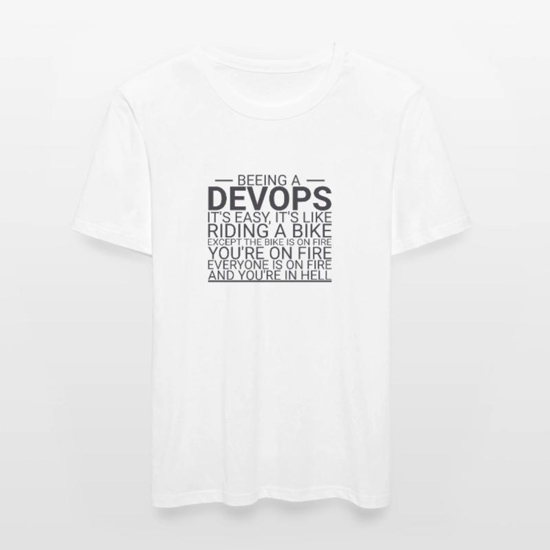 "DevOps Hell | Softwareentwicklung" Männer Slim Fit T-Shirt