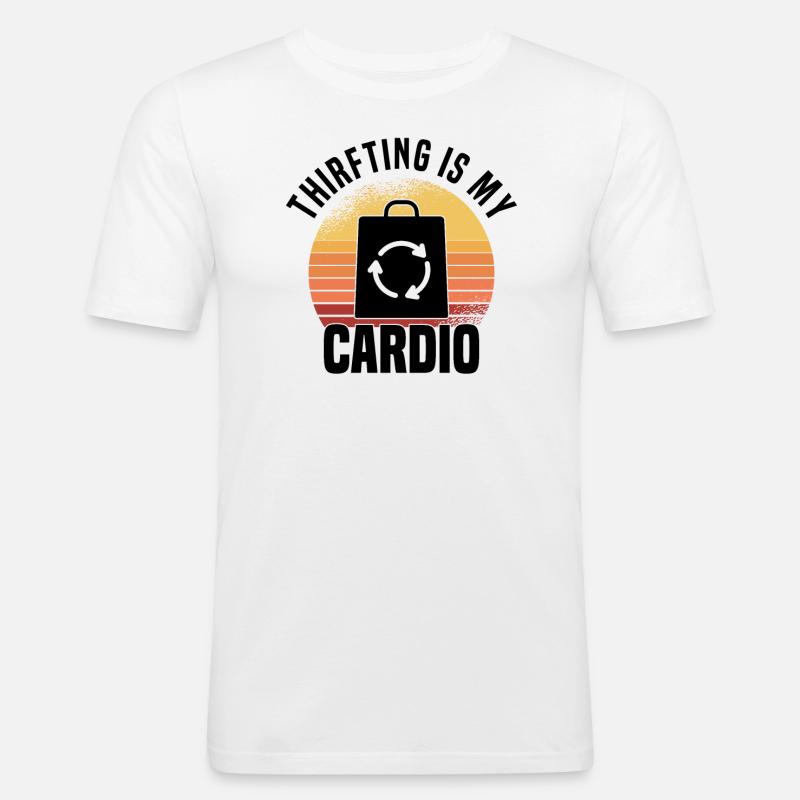 Secondhandladen Secondhand Öko Hipster Gebraucht - Männer Slim Fit T-Shirt - Weiß