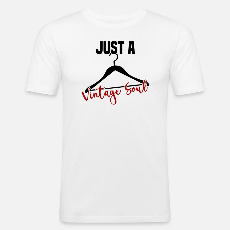Secondhandladen Secondhand Öko Hipster Gebraucht - Männer Slim Fit T-Shirt - Weiß