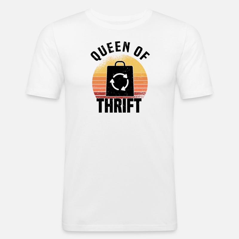 Secondhandladen Secondhand Öko Hipster Gebraucht - Männer Slim Fit T-Shirt - Weiß