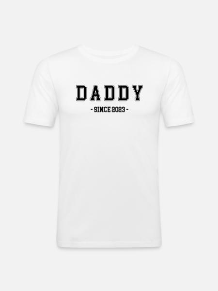 PAPPA SEDAN 2023 - ATT BLI PAPPA - AVKOMMA - BABY - Slim Fit T-shirt herr - vit
