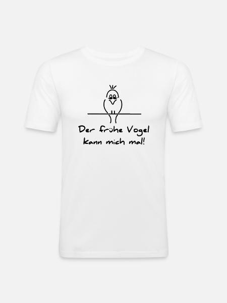 Early Bird - Men's Slim Fit T-Shirt - white